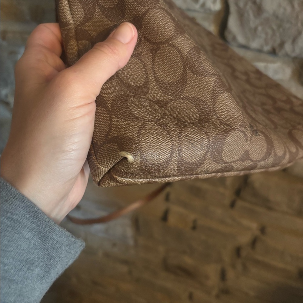 Coach Tan and Brown Signature Crossbody Bag - Picture 15 of 16